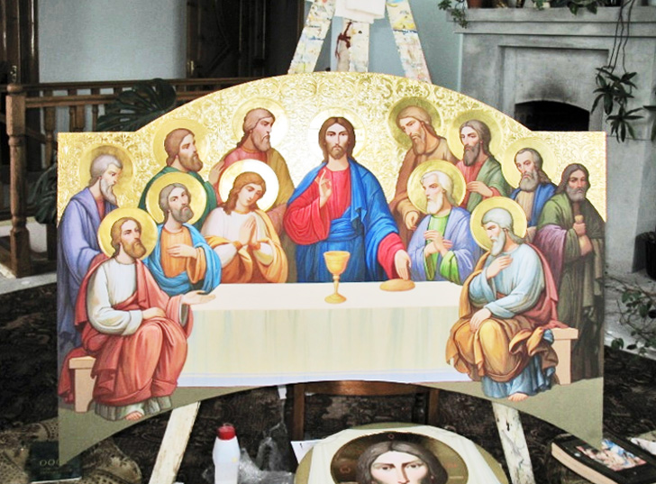 Ікона «Тайна вечеря». 2008. Картон, акрил